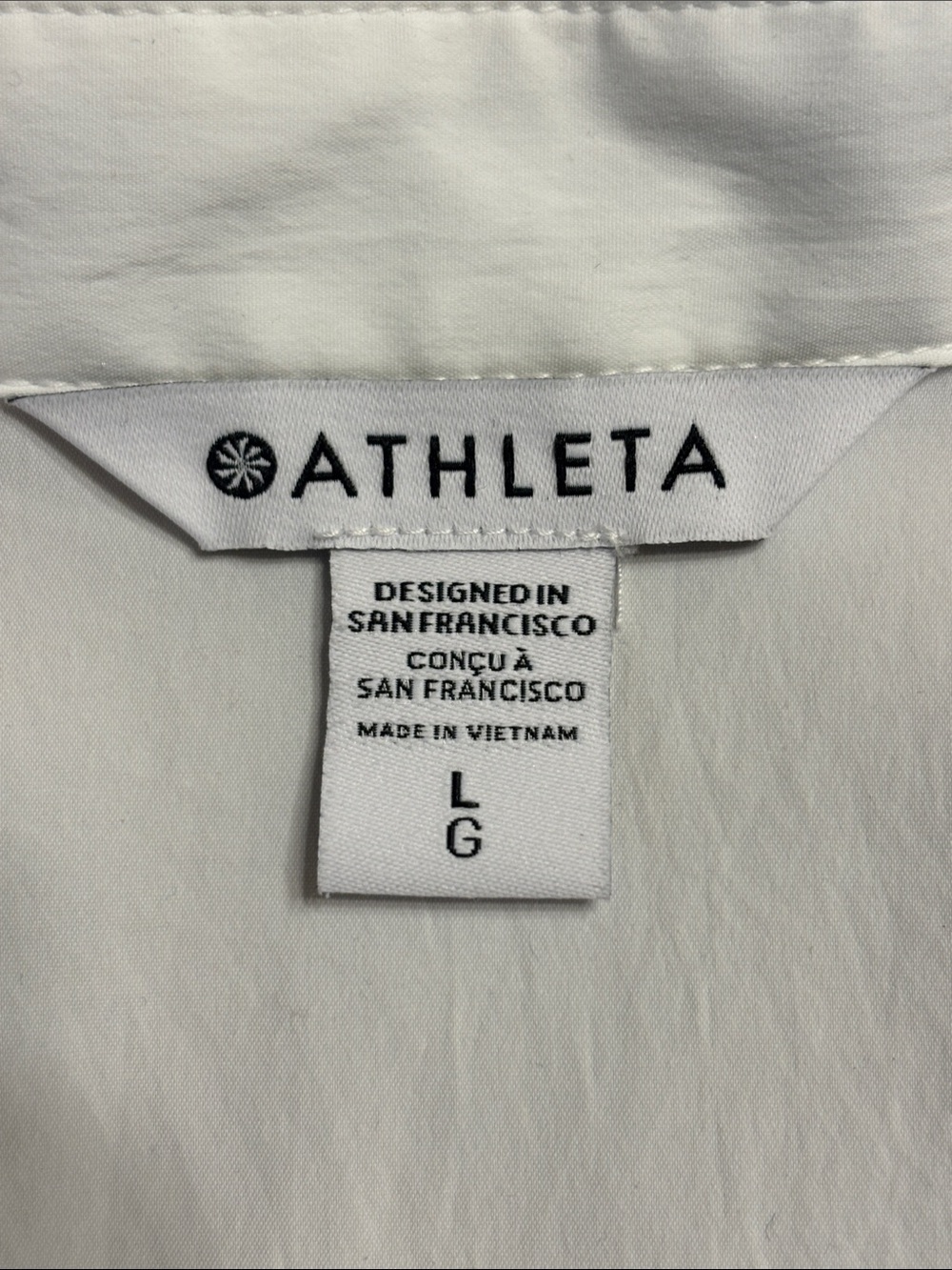 ATHLETA Midtown II Shirt White Button Down Large - Picture 9 of 10